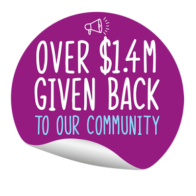 Over $1.4M given back to our community